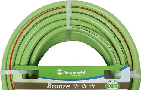 Abverkauf floraworld Gartenwasserschlauch 12,5 mm 1/2Z 50 m Bronze Floraworld