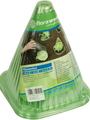 Angebot floraworld Pflanzenhut 10er Set Kunststoff, grün