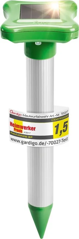 Super-Preis Gardigo Solar-Maulwurfabwehr Alu