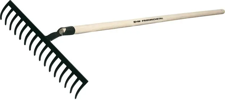 Direktkauf SHW Bau-/Gartenrechen 12 Zinken, m. Stiel 150cm