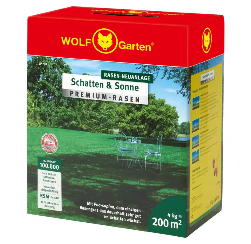 Top-Preis WOLF-Garten “Schatten & Sonne” Premium-Rasen LP 200