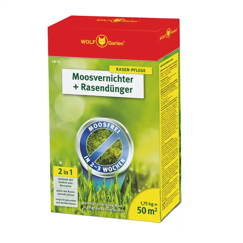 WOLF-Garten 2-in-1 Moosvernichter + Rasendünger SW 50 Highlight