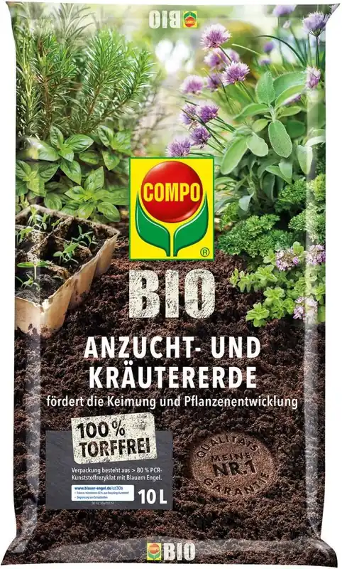Angebot COMPO Anzucht- und Kräutererde torffrei 10 L COMPO BIO