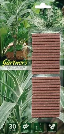 Gärtner‘s Düngestäbchen f. Grün- pflanzen, 1 Pck, 30 St Sale