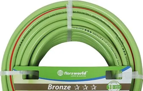 Top-Preis floraworld Gartenwasserschlauch 12,5 mm 1/2Z 50 m Bronze Floraworld
