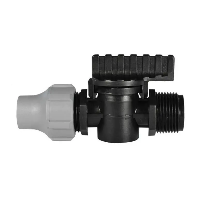 Klemmfitting PP, NutLock Ventil für 20 mm Tülle mit Überwurf x 3/4" Außengewinde Sonderangebot