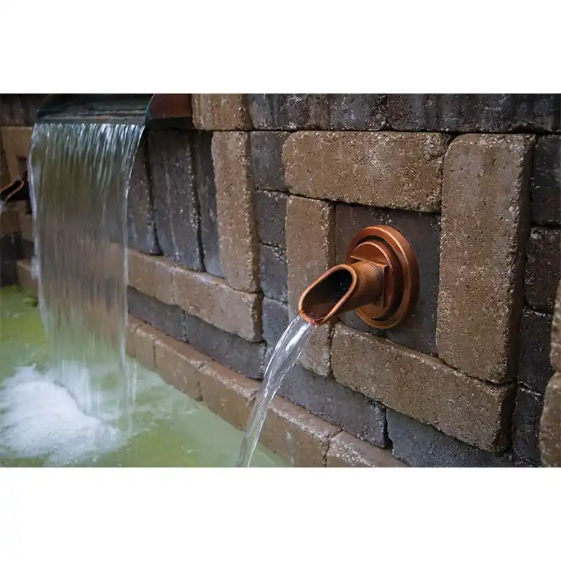 Bestseller OASE Wandwasserspeier Rund, Messing, kupferfarben