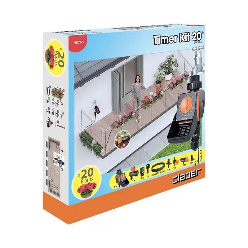 Claber Tropfbewässerungsset Timer Kit „Logica" 90766 Sonderangebot