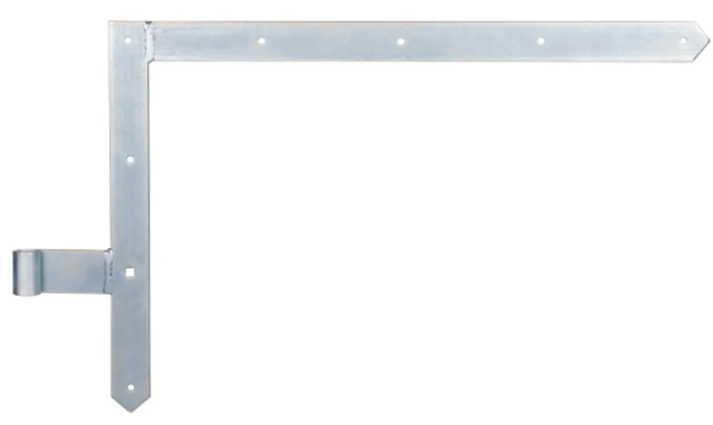 Ausverkauf Alberts Tor-Winkelband, verzinkt, spitz, oben, 400 x 600 mm, Ø 16