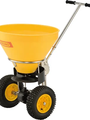 CEMO Streuwagen SW 50-E, 50L PE-Behälter, Edelstahlrahmen, 1-4m Streubreite, 6 Streustufen, verstellbare Schubstange Günstig
