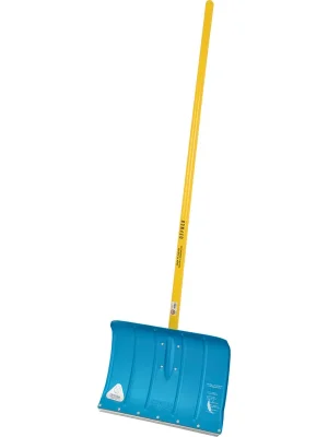 Knallerangebot Johann Offner Aluminium-Schneeschieber, gehärtet, Stahlkante, Hartholz-Stiel, blau eloxiert, 50cm, schneeabweisend