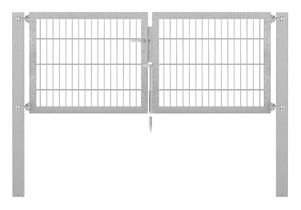 Alberts Doppeltor Flexo Plus für Doppelstabmatten, Feuerverzinkt, 2 m x 0,8 m Stärke 10 x 10 cm Top-Seller