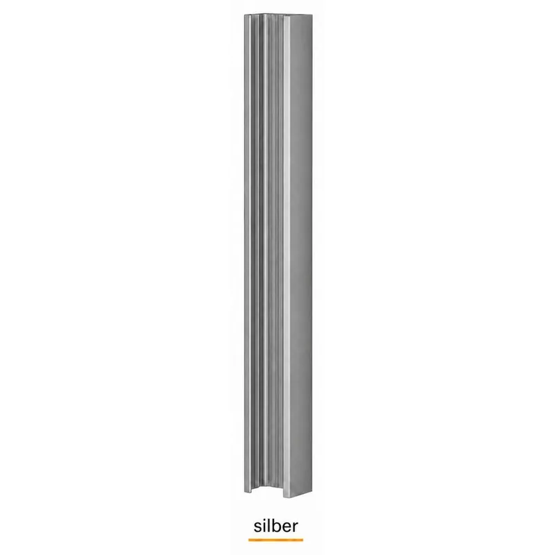Aluminium Wandanschlussleiste als Wandabschluss für WPC Sichtschutzzaun in silber Sichere Zahlung