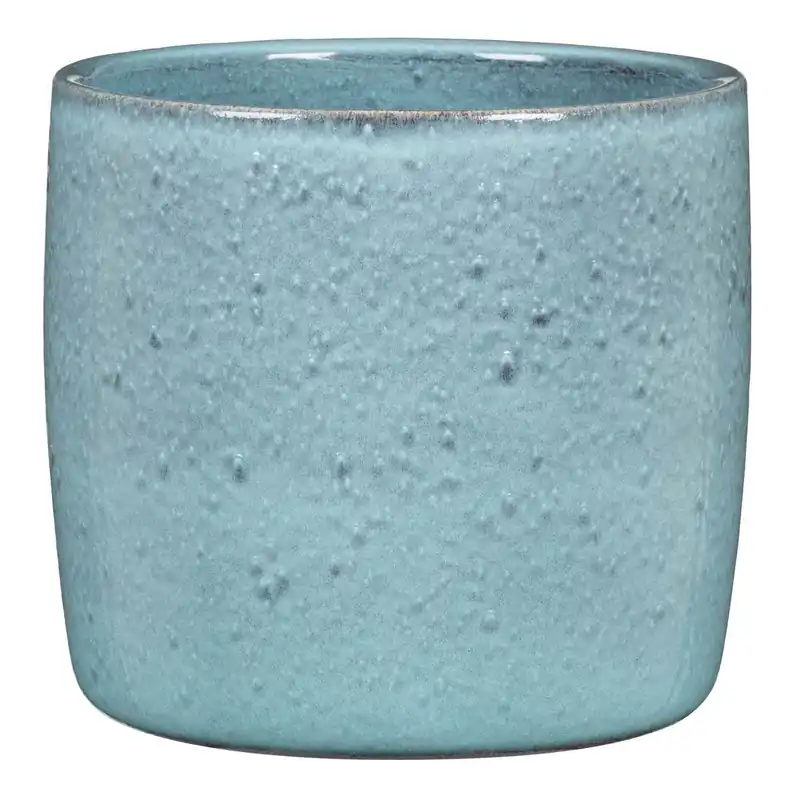 Super-Preis Scheurich Solido Blumentopf aus Keramik, rund, Lagoon (blau), 15 x 13,7 cm