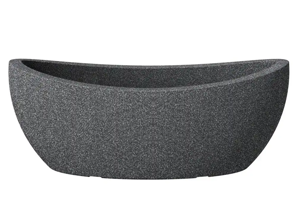 Scheurich Pflanzschale Wave Globe Jardiniere, Blumenschale für Innen & Aussen, Schwarz Granit Aktuell