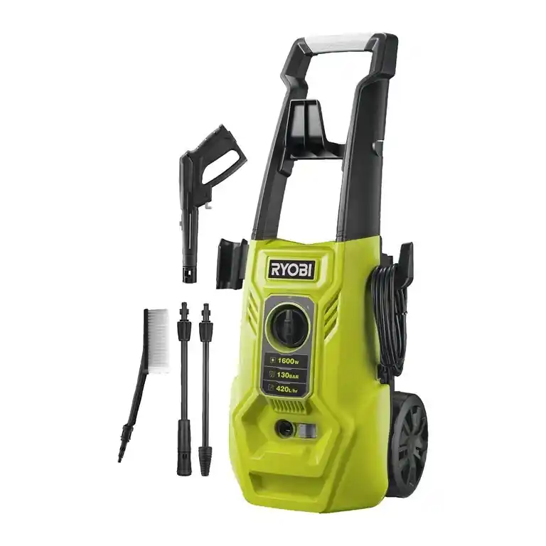 Direkt Vom Hersteller Ryobi Elektro-Hochdruckreiniger 1.600 W, Druck 130 bar, Oberflächenreiniger mit Zubehör, RY130 PWA