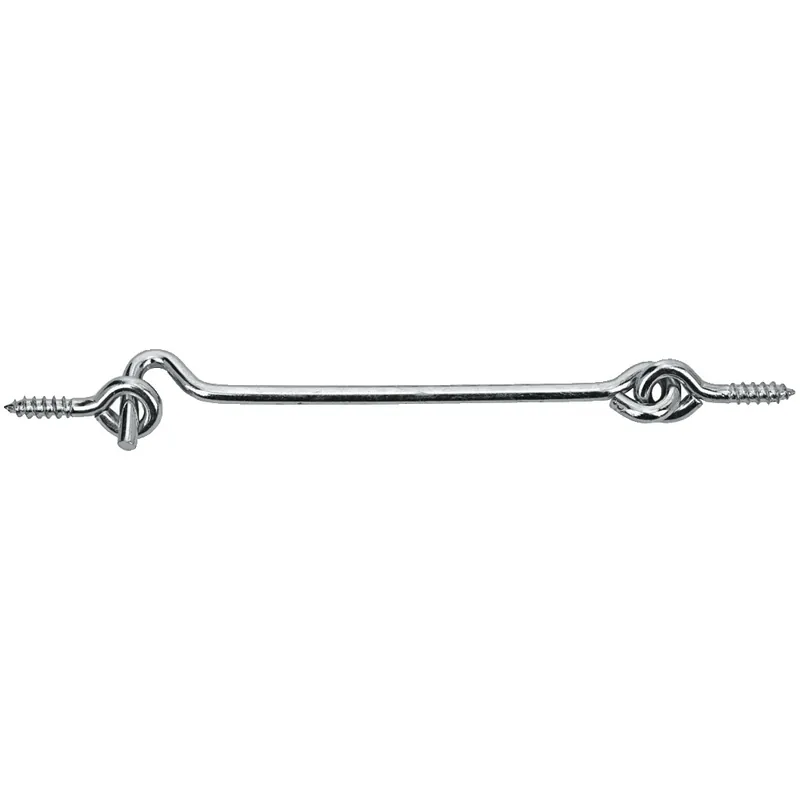 HSI Schwerter Türhaken 80 mm, verzinkt, Sturmhaken mit Ringschrauben, Eisen Schneller Versand