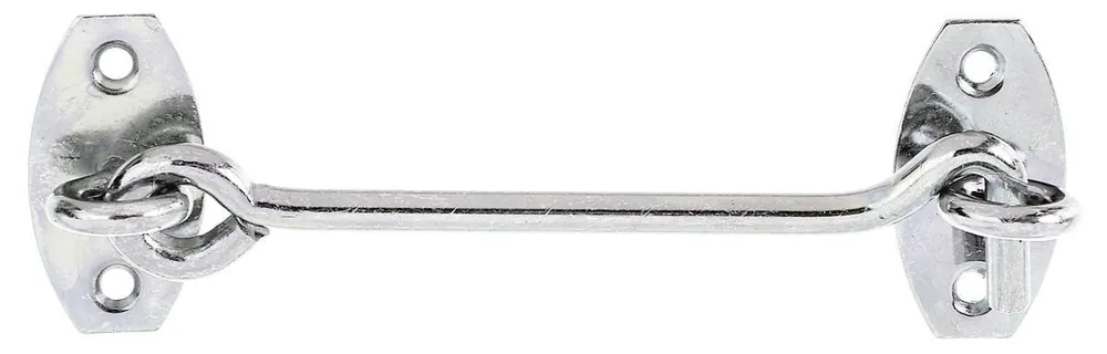 Preisknaller Alberts Sturmhaken, mit Ösen, auf Platte, galvanisch verzinkt, Ø 5,8 mm, Länge 120 mm