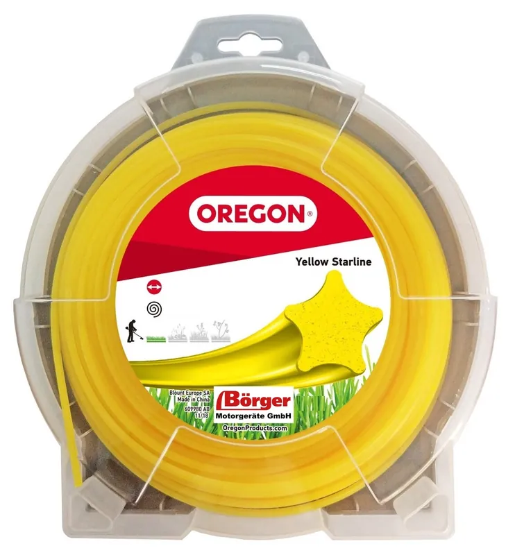 Geprüft Oregon Freischneidefaden Gelb Starline 1,7 mm 15 Meter