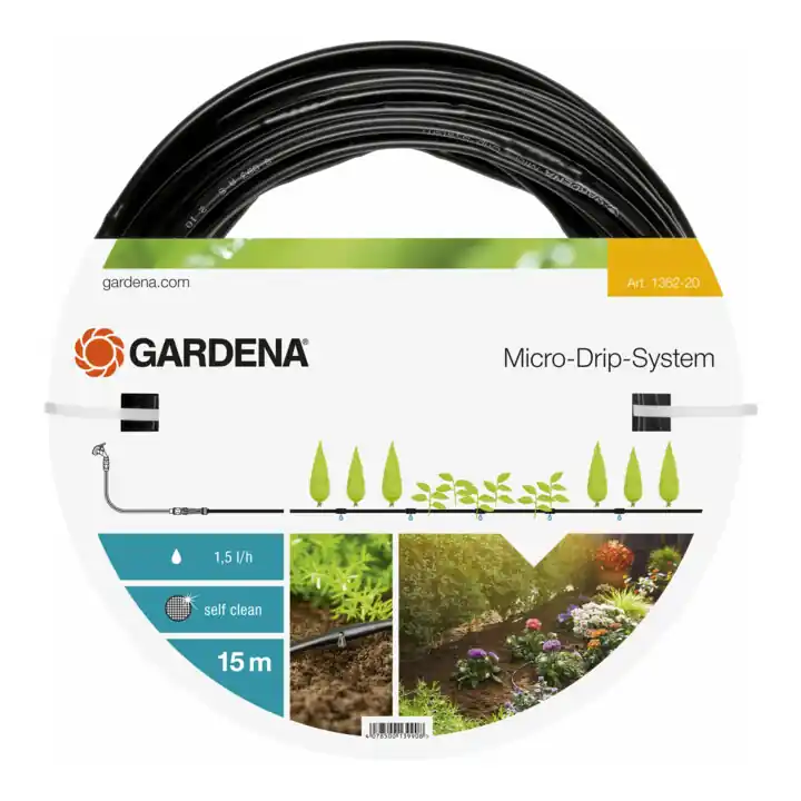 GARDENA Micro-Drip-System Tropfrohr oberirdisch 4,6 mm (3/16"), 1,5 l/h, 15 m, ohne Armaturen Günstig