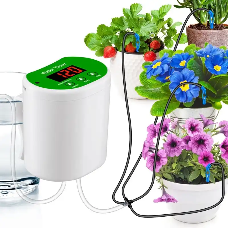Bewässerungssystem Automatisches Set, Automatische BewäSserung mit Timer, 8 Töpfe, für den Innenbereich, Topfpflanzen, Urlaubspflanzen Highlight