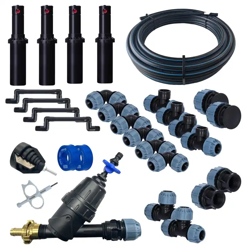Hunter PGJ Bewässerungssystem für 100-200m² Rasen & Garten - Rasenbewässerung unterirdisch - Komplettset (150 m²) Sonderangebot