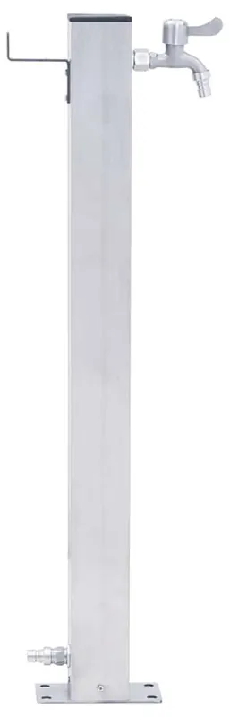 vidaXL Wassersäule für den Garten 40 cm Edelstahl Quadratisch Neu