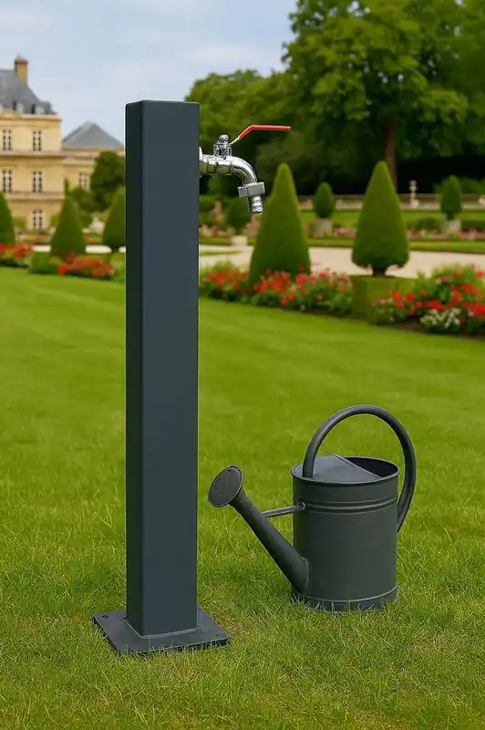 Aktuell Wassersäule Wasserhahn Wasserstelle Gartensäule Gartenhahn Anthrazit Matt 125 cm