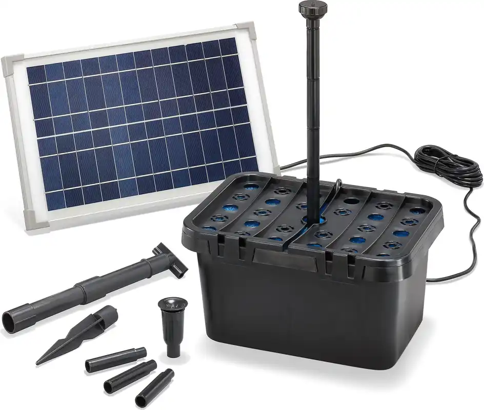 Solar Teichfilter Professional 12W 650 l/h Gartenteich Teichpumpe esotec 100901 Neue Ware