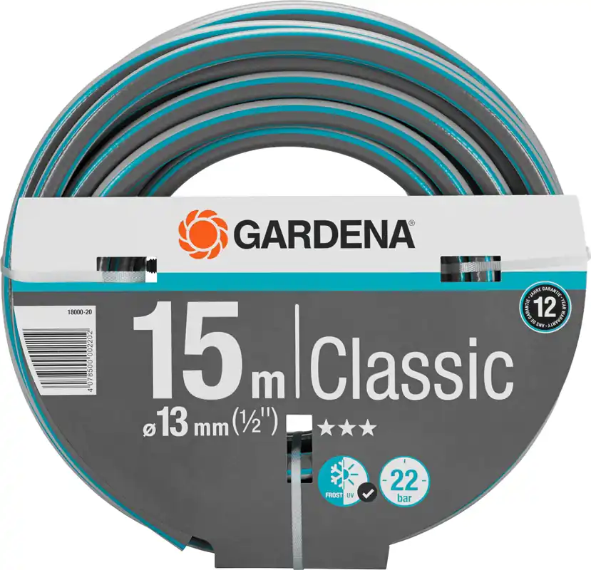 Aktuell Gardena 18000-20, 15 m, Grau, Orange, Nur der Schlauch, PVC, 22 bar, 1,3 cm