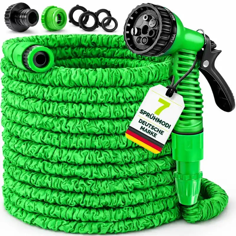 Neuheit TRESKO® Flexibler Gartenschlauch 60m Wasserschlauch flexibel dehnbarer Flexischlauch