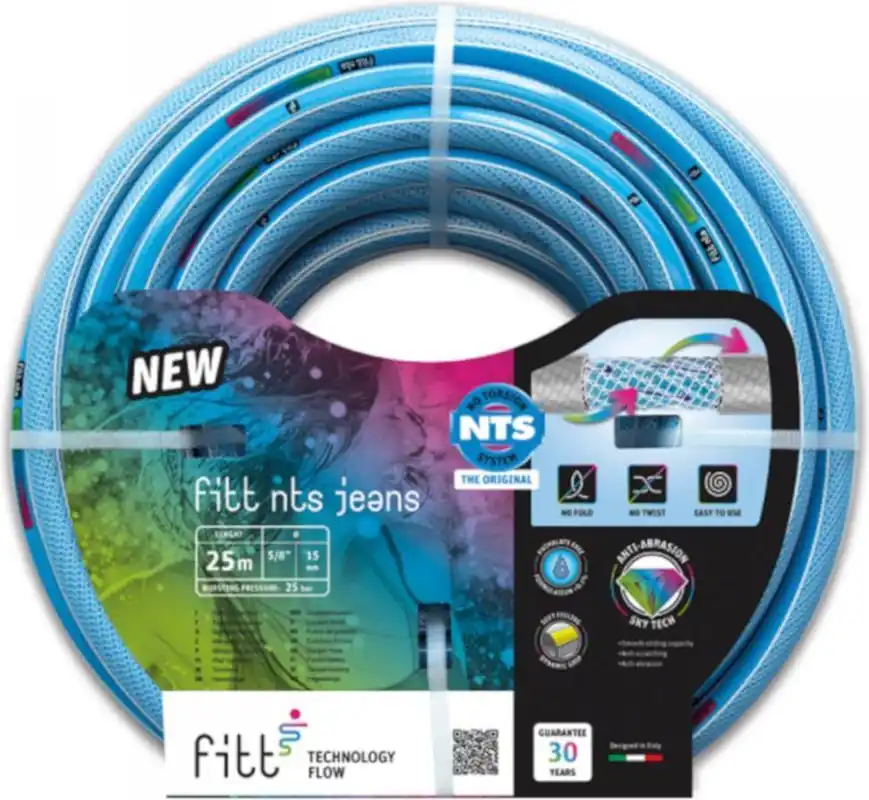 Top-Seller FITT Gartenschlauch Blau NTS JEANS 1/2" 25M