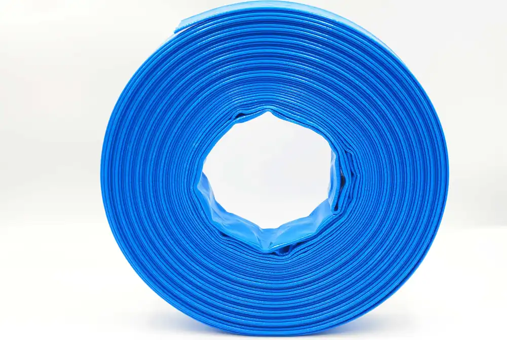 1 1/4 Zoll 32 mm - 30 Meter - PVC Flachschlauch - Bauschlauch - Industrieschlauch - blau Finale Aktion