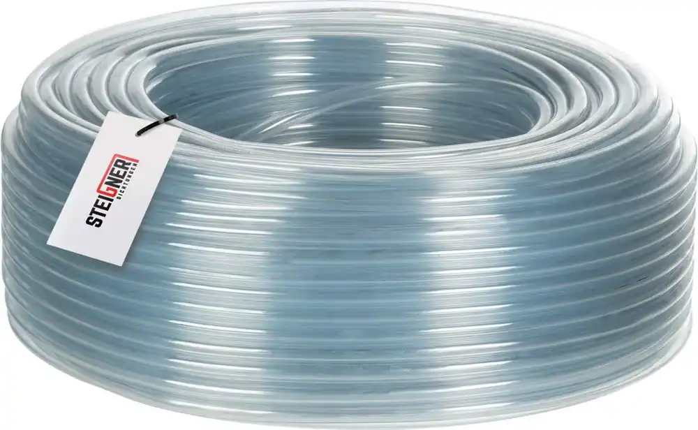 STEIGNER Benzinschlauch Wasserschlauch PVC Schlauch Transparent, Durchmesser 8-10 mm, Länge 20 m, SBS-11-20 Expressversand