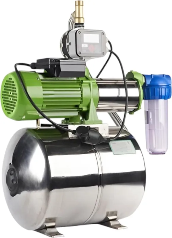 CHM GmbH® Hauswasserwerk 100 Liter, 1100 Watt 5,5 Bar einstellbare Pumpensteuerung/Trockenlaufschutz Preis Gesenkt