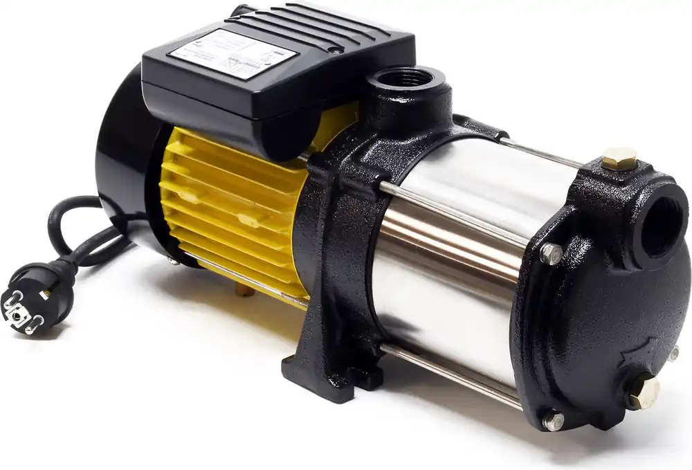Bestseller Wiltec Mehrstufige Kreiselpumpe 6000l/h 550W Förderhöhe 35m, Ansaughöhe 9m, 2850U/min, Wasserpumpe für Hauswasserwerke, Haus und Garten
