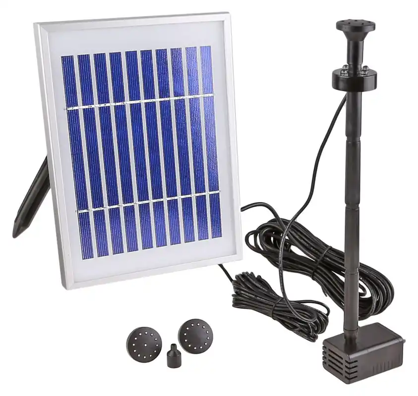 CLGarden NKASP4 Solar Springbrunnen Pumpe mit Akku LED für Garten Teich Brunnen Neu