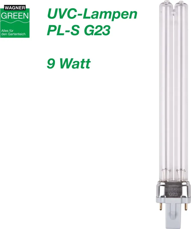 Wagner GREEN UVC Lampe G23 PL-S 9 Watt Neuheit