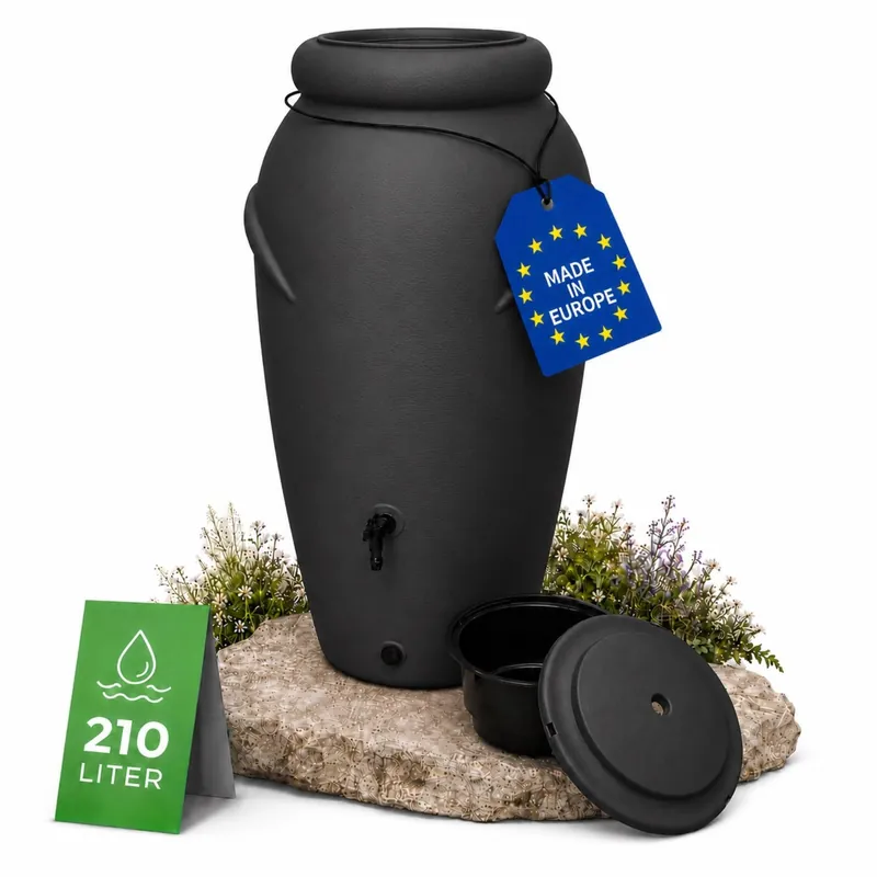 Top-Seller Regentonne 210 Liter - Wassertank Amphore Design Anthrazit