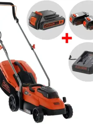 Angebot Black & Decker BCMW3318L2-QW Akku-Rasenmäher - 2x18V/2.5Ah + Gratis 18-V-Akku 2 Ah - 33 cm Schnittbreite