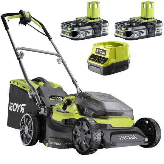 Ryobi Hybrid RY18LMH37A-225 - Akku Rasenmäher - 2x36V/2.5Ah - Schnittbreite 37 cm Sofort Bestellen