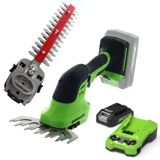 Super-Preis GREENWORKS G24SHT - Akku-Grasschere - Heckenschere - 24V/2.0 Ah