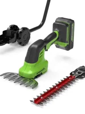 Greenworks G24SHT - Akku-Grasschere auf Schaft - Kit Akku 24V/2.0Ah und Ladegerät enthalten Garantierte Lieferung