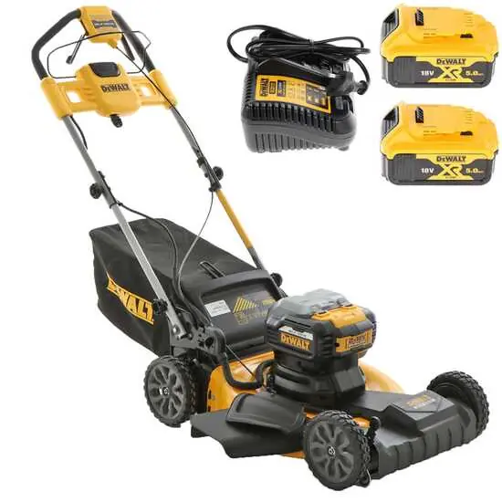 Aktuell Akku-Rasenmäher DeWalt DCMWSP564N-XJ - Zwei 18V 5AH AKKUS