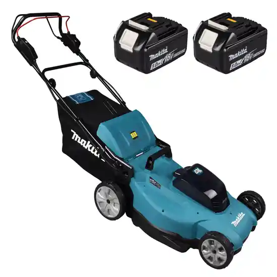Makita DLM539PT2 - Akku-Rasenmäher - 36V - Schnittbreite 53 cm - 2x 18V 5Ah Must-Have