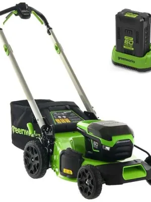 Super-Preis Greenworks GD60LM51SPK4 - Selbstfahrender Akku-Rasenmäher - 60V/4Ah - Schnittbreite 51 cm