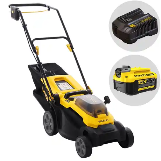 Online Kaufen Stanley SCMWP3401M1-QW - Akku-Rasenmäher - 18V 4.0Ah - Schnittbreite 34 cm