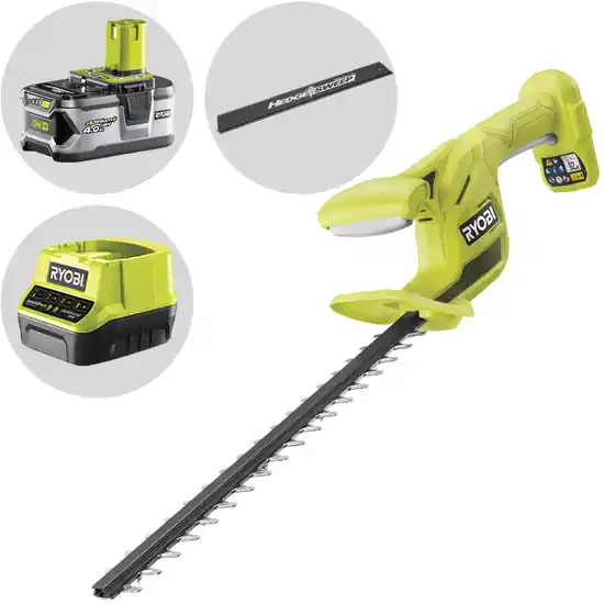 Neue Ware Ryobi RY18HT40B-0 - Akku-Heckenschere, Messerlänge 40 cm - 18V/4Ah