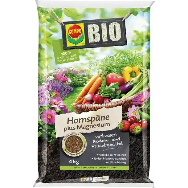 COMPO Bio Hornspäne und Magnesium 4 kg Echt