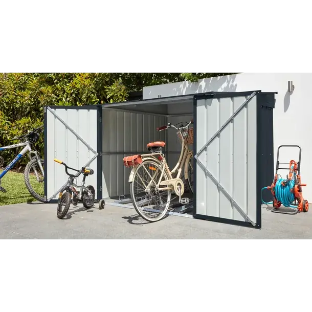 Abverkauf Globel Metallgerätehaus Fahrrad-Oase Family 66, anthrazit